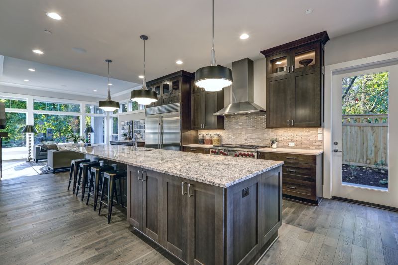 Kitchen with Granite Island